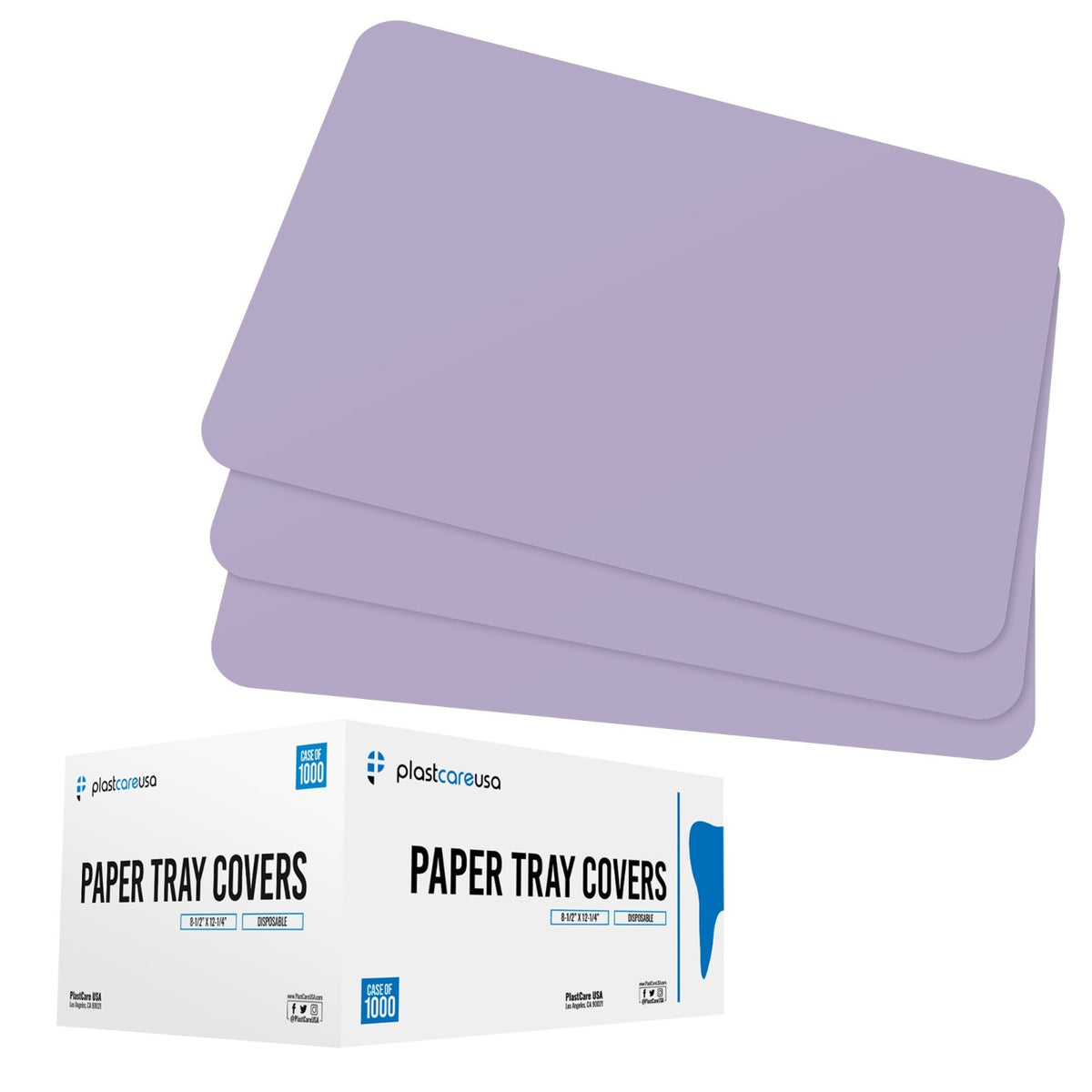 Purple Paper Dental Tray Covers for Size B Trays 8.25 x 12.25 (Case of 1000)