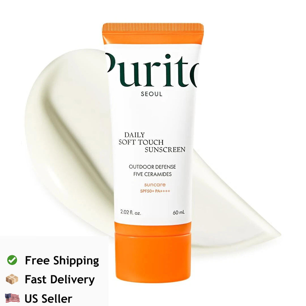 Purito SPF 50+ Soft Touch Sunscreen with Ceramides - 60ml Pack of 2