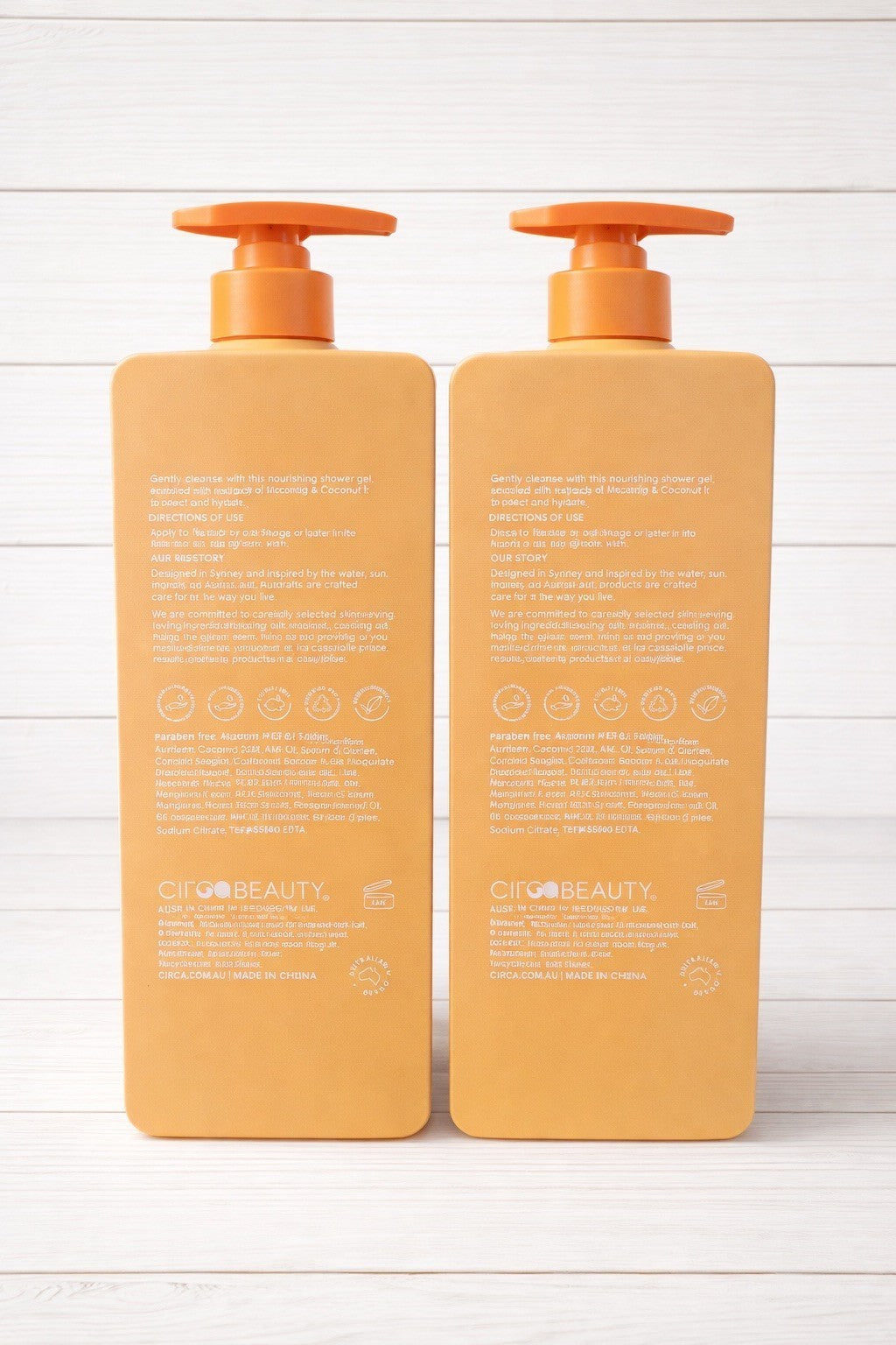 Mango & Coconut Shower Gel 2-Pack - Hydrating Body Wash 33.8 Oz Each