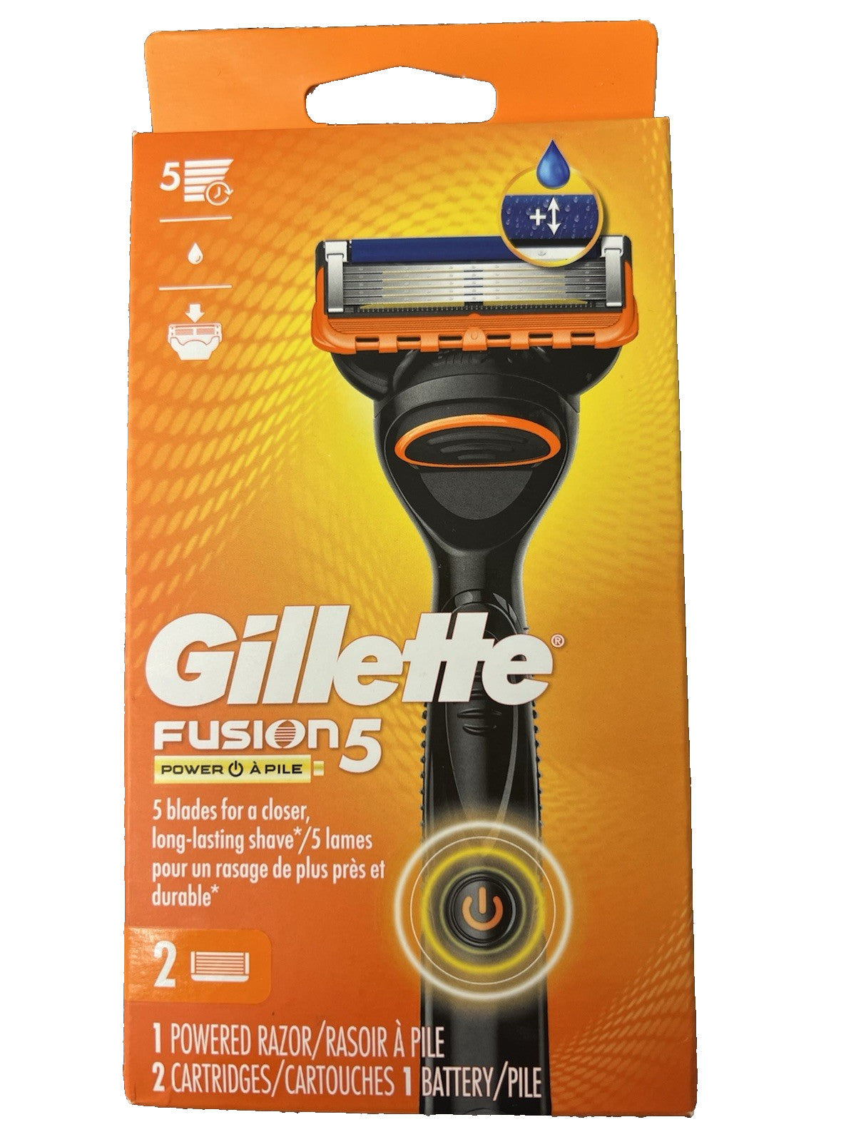 Gillette Fusion 5 Power Razor & 2 Cartridges - Electric Shaving