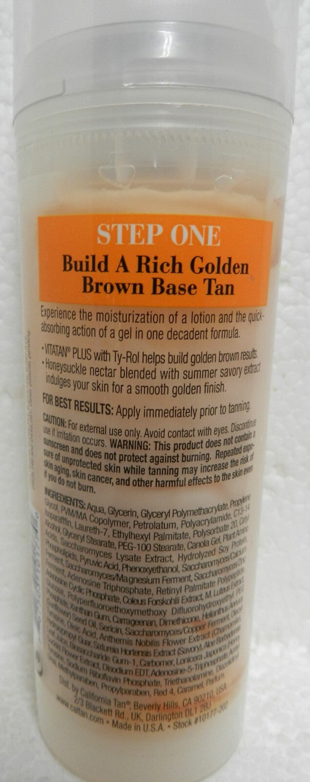 California Tan Ambrosia Step 1 Indoor Tanning Bed Lotion 5 oz Last One Rare