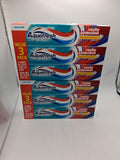 Aqua Fresh Cool Mint Fluoride Toothpaste - Cavity Protection, 6 Tubes