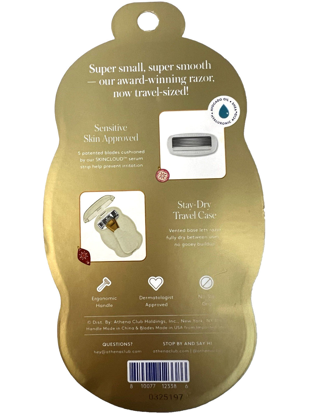 Athena Mini Sugar Cookie Razor with Cartridge & Travel Case