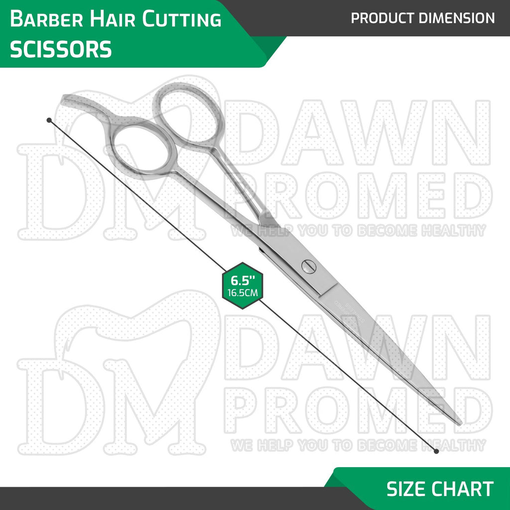 6.5-Inch Barber Hair Cutting Scissors - Ice Tempered German Steel Salon Shears