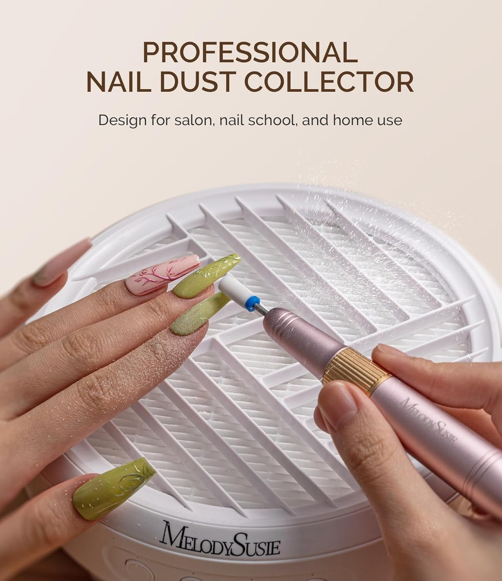 Nail Dust Collector Vacuum Fan with Reusable Filter for Manicure Art