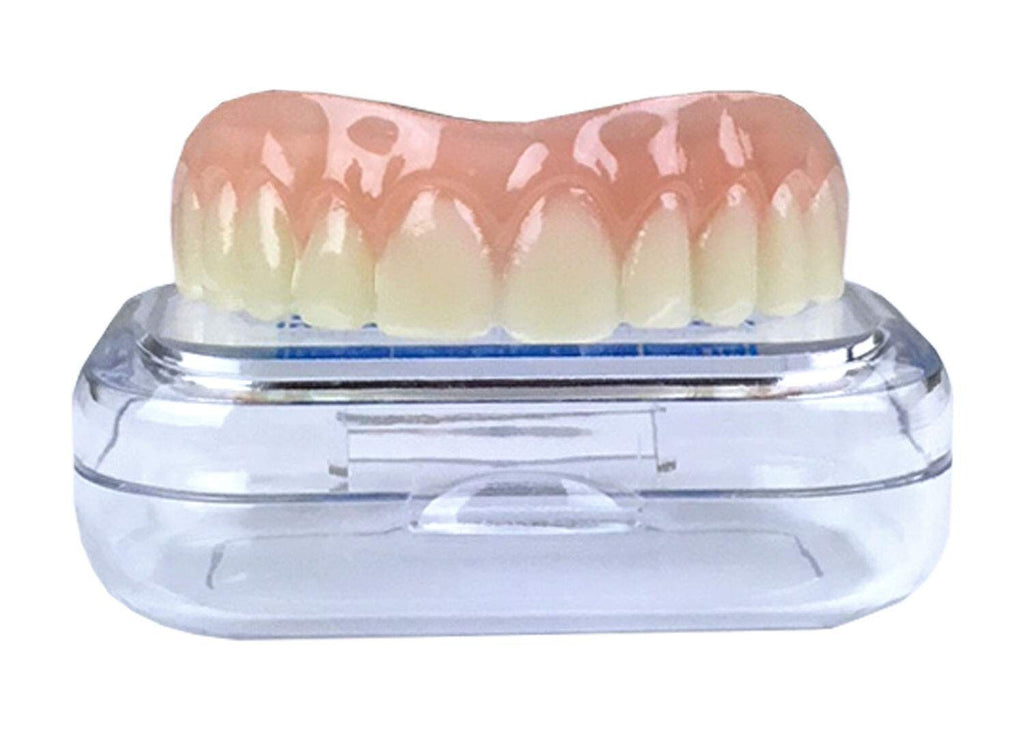 Custom Cosmetic Upper Teeth Set - Stain-Resistant, Home Fitting Included