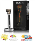 Heated Razor Starter Kit with Handle, Blade Refills, Charging Dock - Waterproof