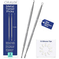Tonsil Stone Remover Tool Pack of 2 - Metal Oral Hygiene Tools