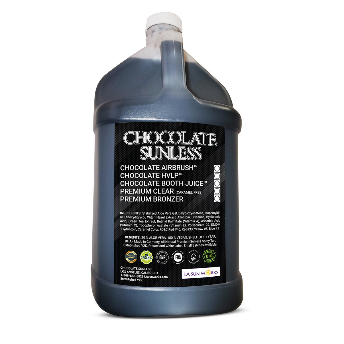 Sunless Airbrush Self Tanner Bronzing Spray 34oz DHA Dark Tan