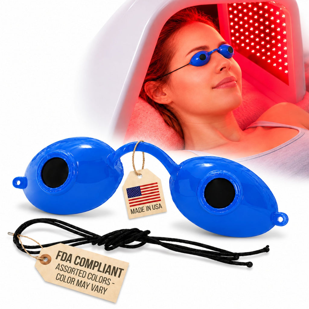 UV Eye Protection Goggles for Tanning Beds - FDA Compliant UV Blocker