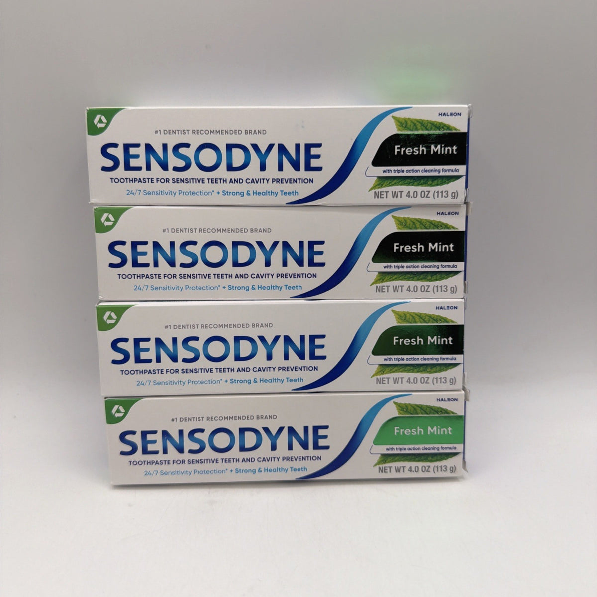 Sensodyne Fresh Mint Toothpaste 4oz - 4 Pack for Sensitive Teeth