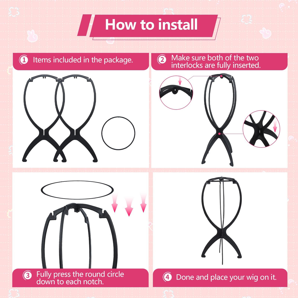 Portable Wig Holder Stand for All Wigs Travel Hair Stylist Gifts