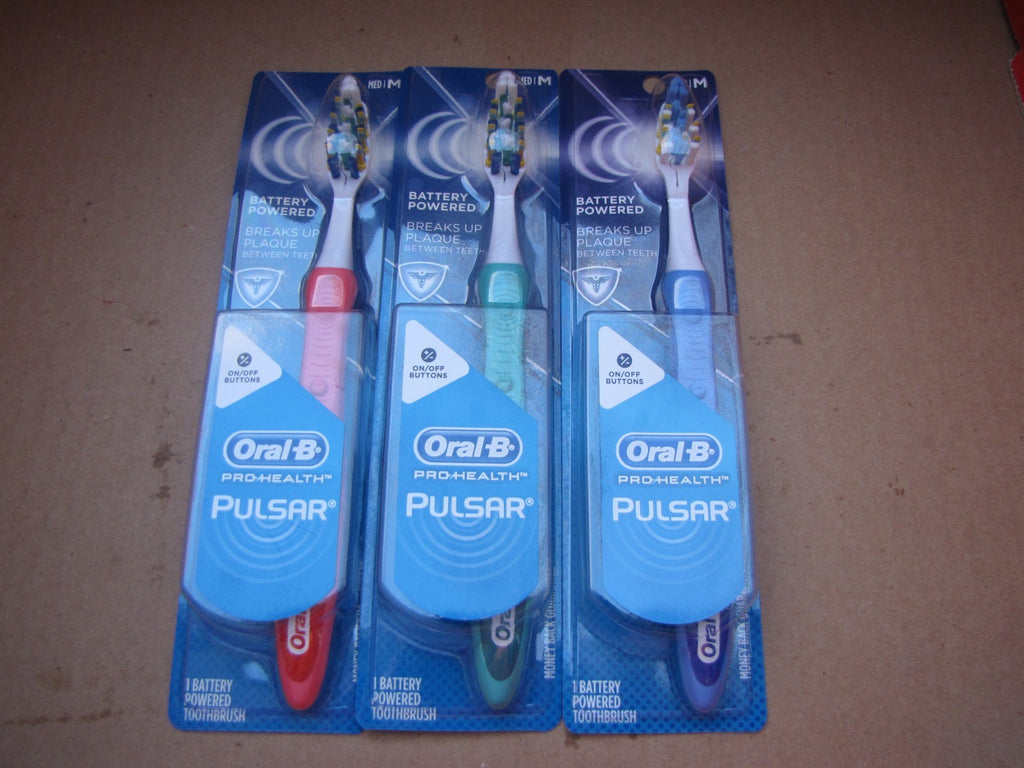 3 Count Electric Toothbrush Sets with Medium Bristles – Oral-B Pro-Health Pulsar 2013s