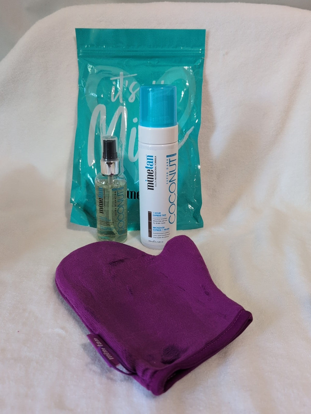 MineTan Coconut Super Dark 1 Hour Express Self Tanning Foam Set with Mist & Mitt