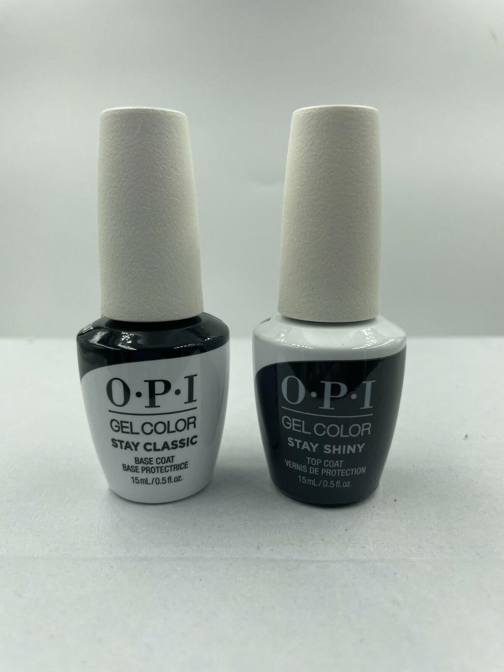 OPI GelColor Base & Top Coat Duo Pack - Stay Classic & Shiny, Long-Lasting Gel Polish