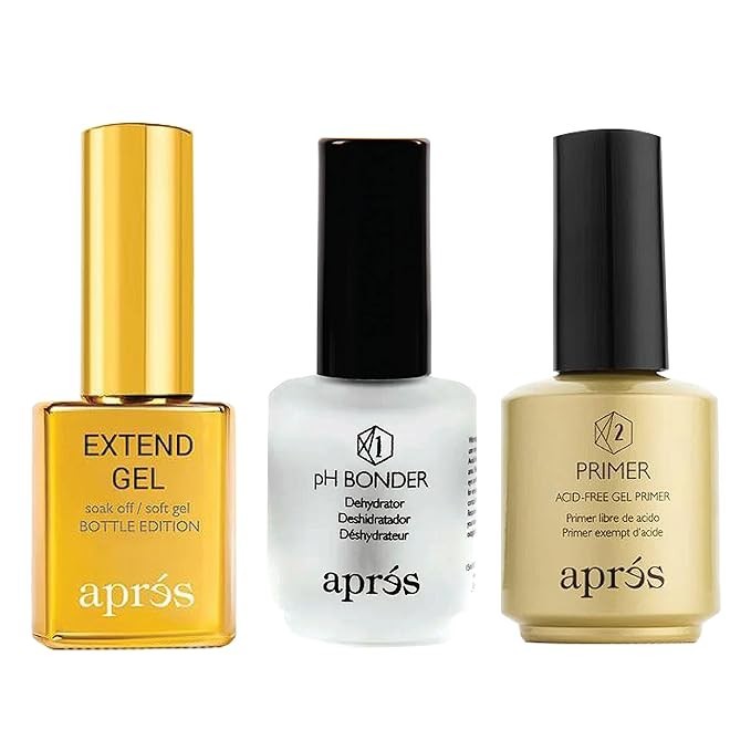 APRÉS Gel-X Nail Kit with pH Bonder & Acid-Free Primer - Gold Bottle