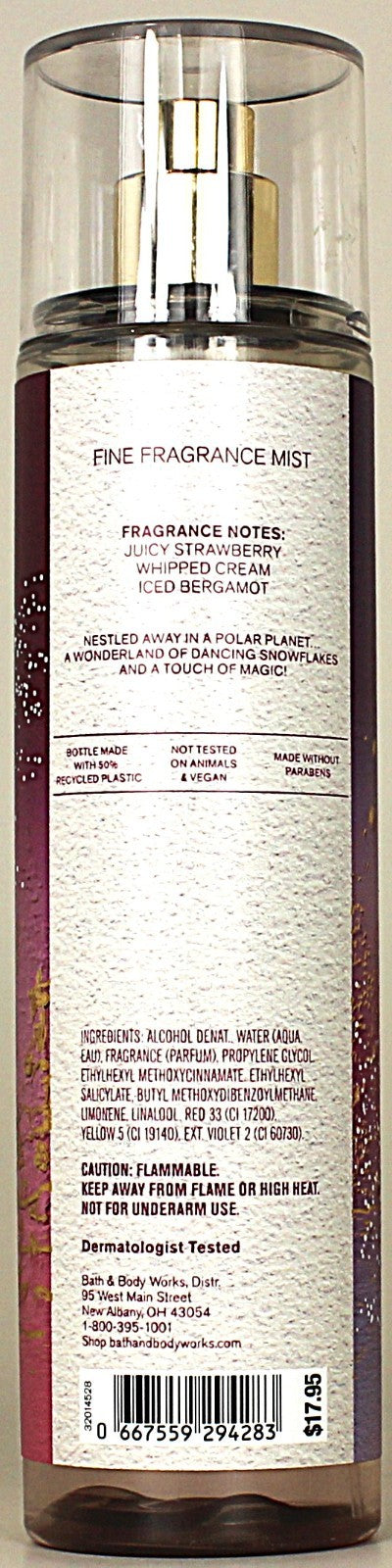 Bath & Body Works Strawberry Snowflakes Body Mist Set - 4 x 8oz