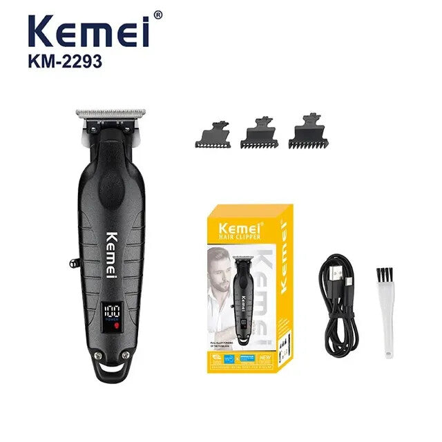 Cordless Zero Gap Hair Trimmer for Barbers and Home Use - Kemei 2293