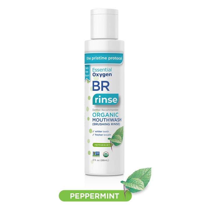 Organic Peppermint Mouthwash - Natural Oral Rinse for Whitening & Fresh Breath