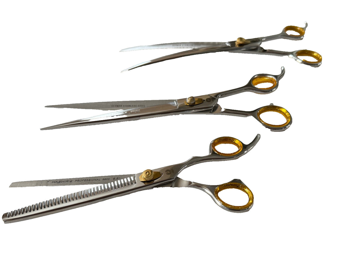 Professional Hair Thinning Scissors Set - 3 Pieces Barber Grooming Shears