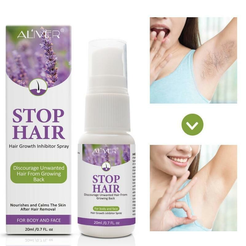 Natural Hair Growth Inhibitor Spray for Face & Body - Painless & Long-Lasting