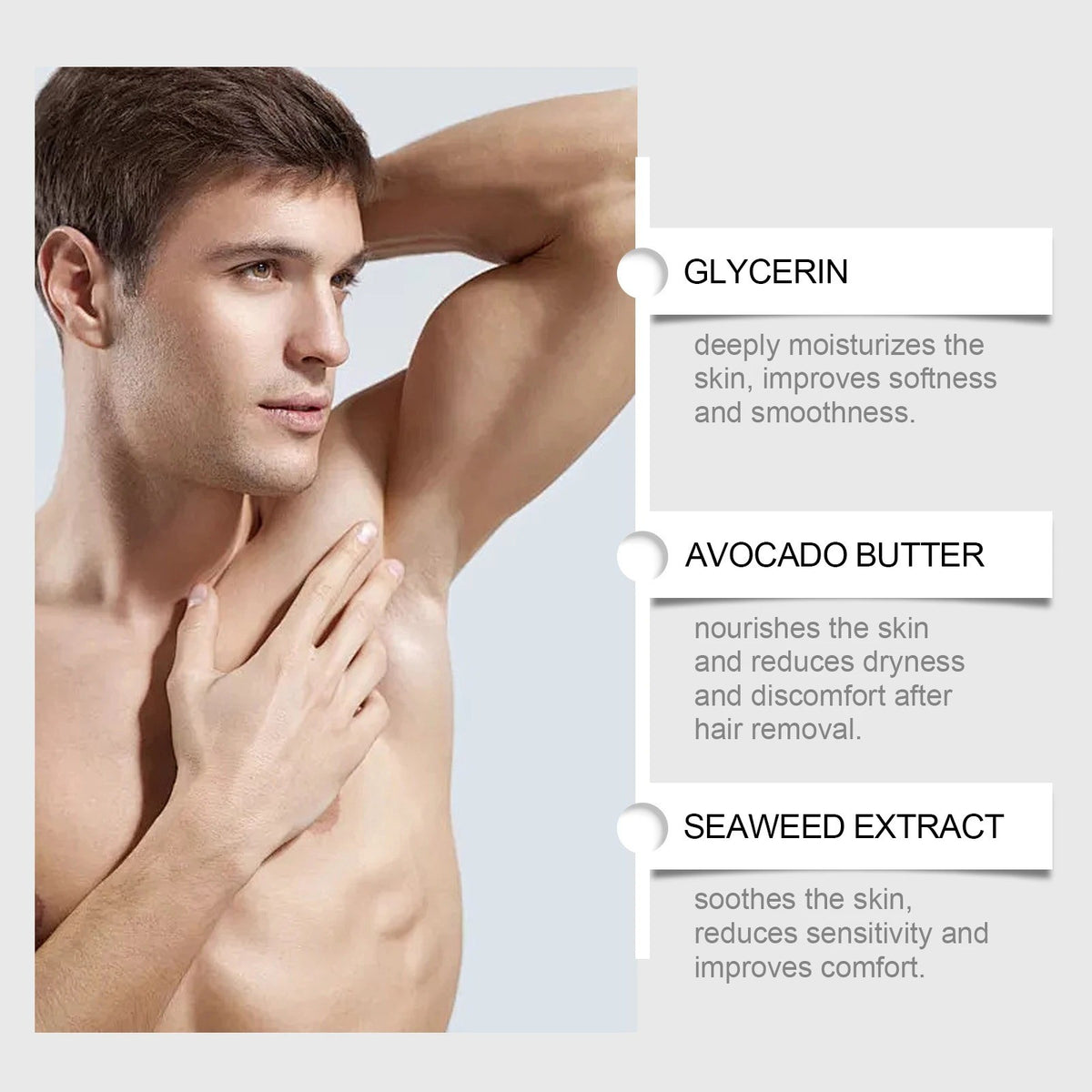 Men's Intimate Hair Removal Cream 100g for Sensitive Skin