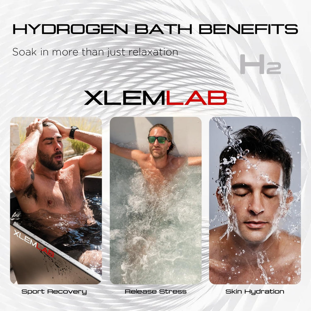 Hydrogen Bath Bombs for Muscle Recovery - Reusable Microbubble Soaks, 4 Pack
