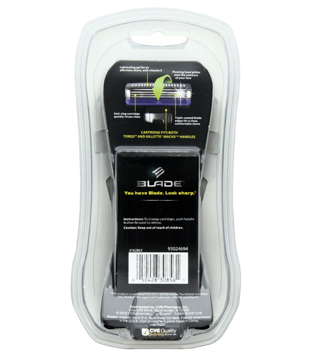 Men's Razor Blades for Pivoting Shave, Lubricating & Triple-Coated - Pack Options