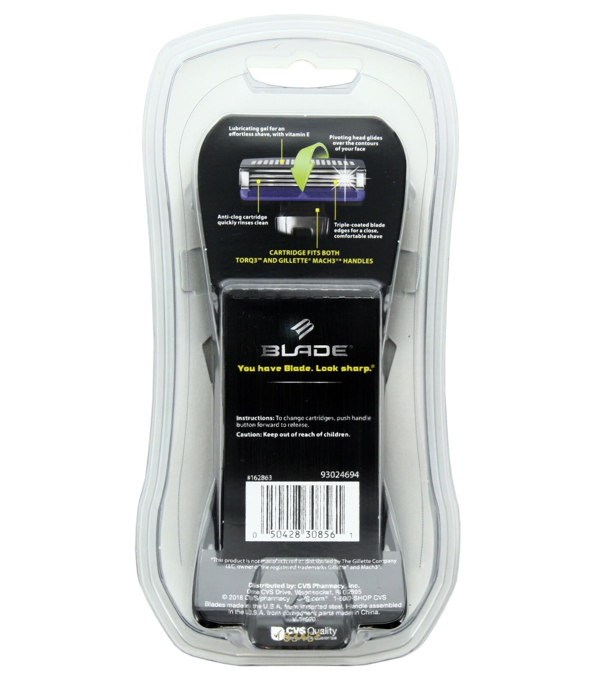 Men's Razor Blades for Pivoting Shave, Lubricating & Triple-Coated - Pack Options