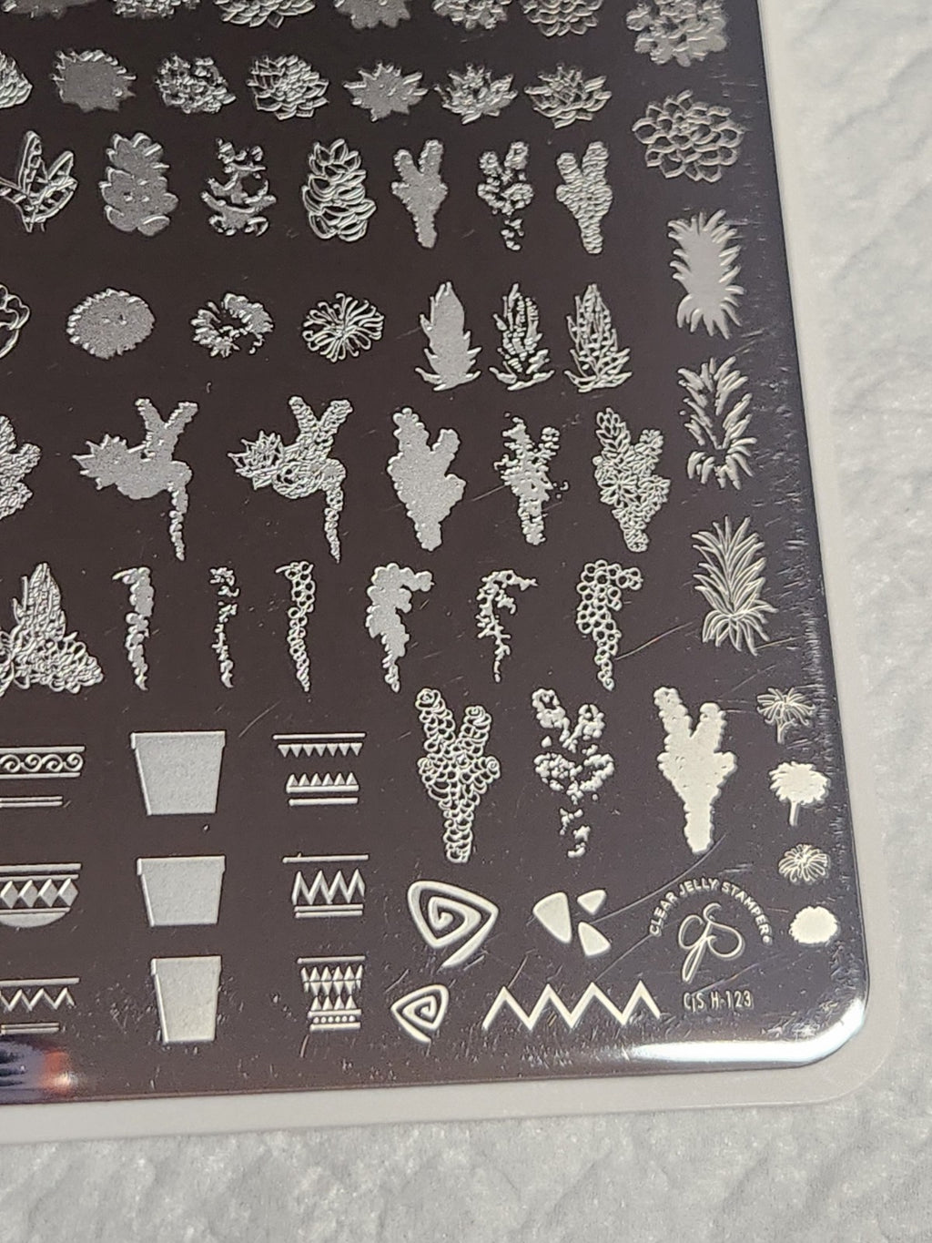 Clear Jelly Stamper Nail Stamping Plate CJS H-123 for Nail Art