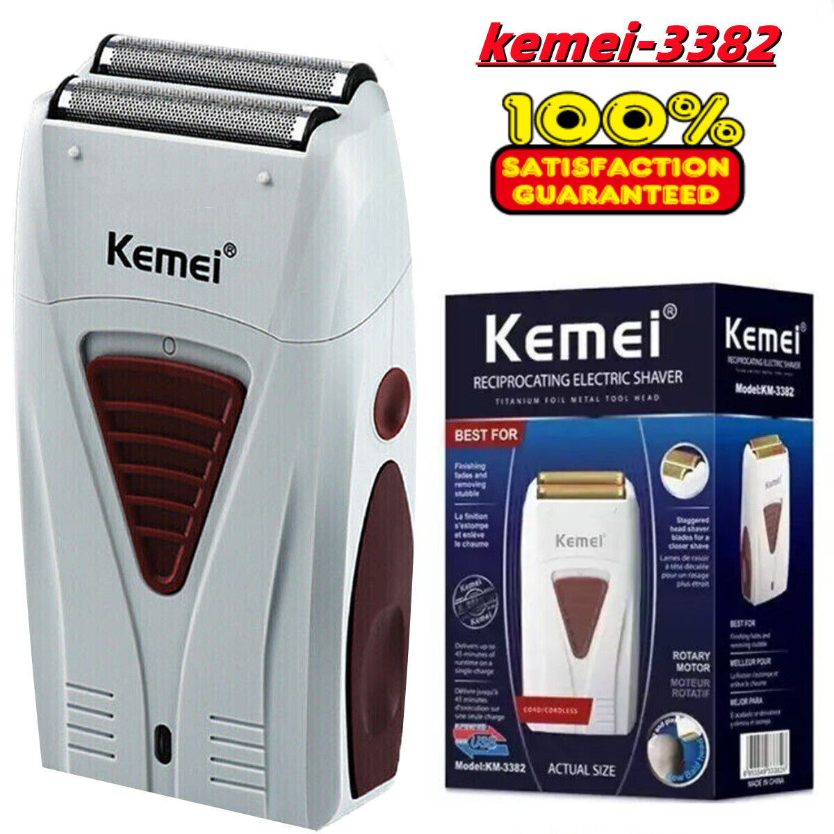 Men's Electric Hair Trimmer Razor Cordless Grooming Kit with LED Display