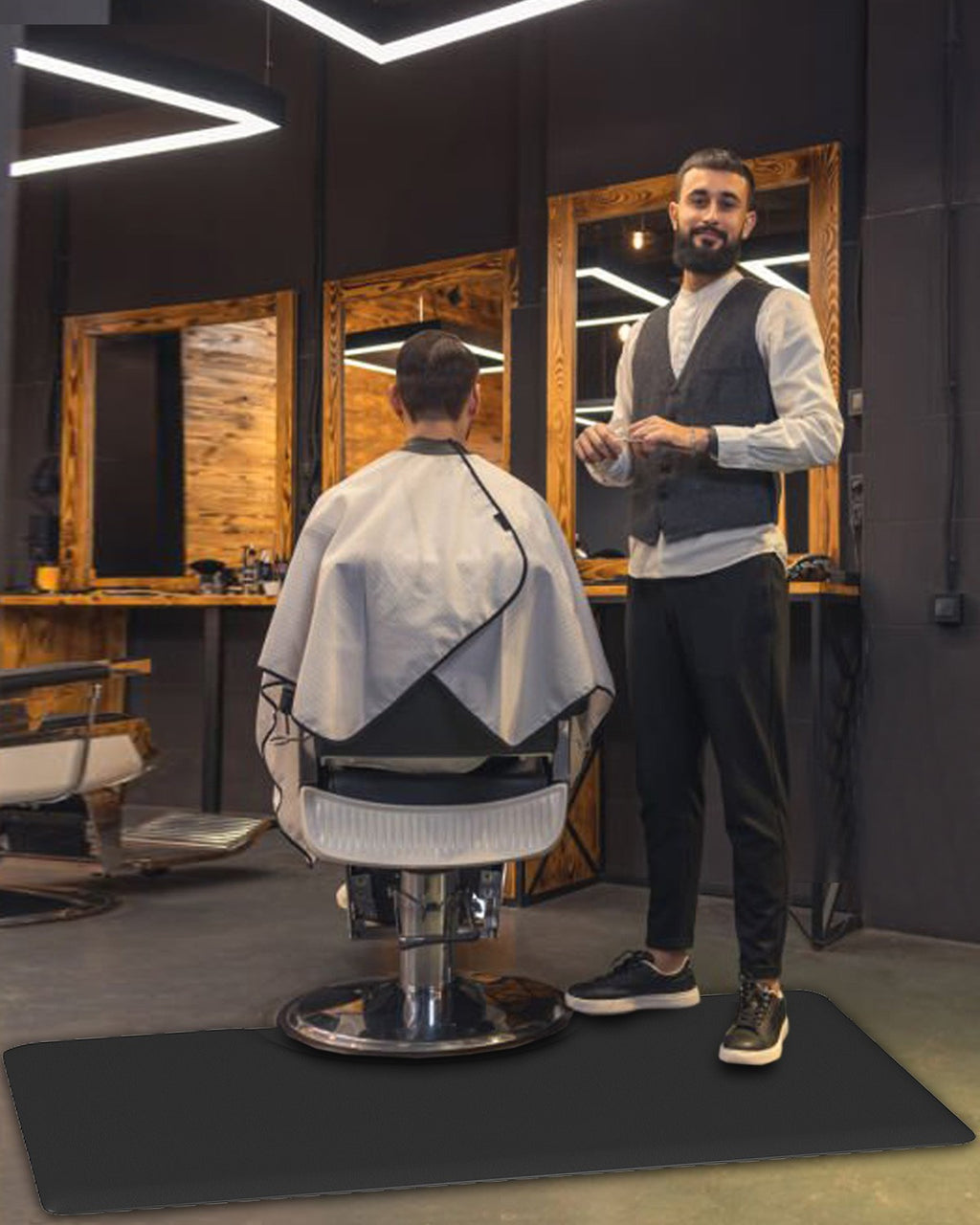 Anti-Fatigue Salon Chair Mat 3x5 Feet for Barber and Stylist Workstations