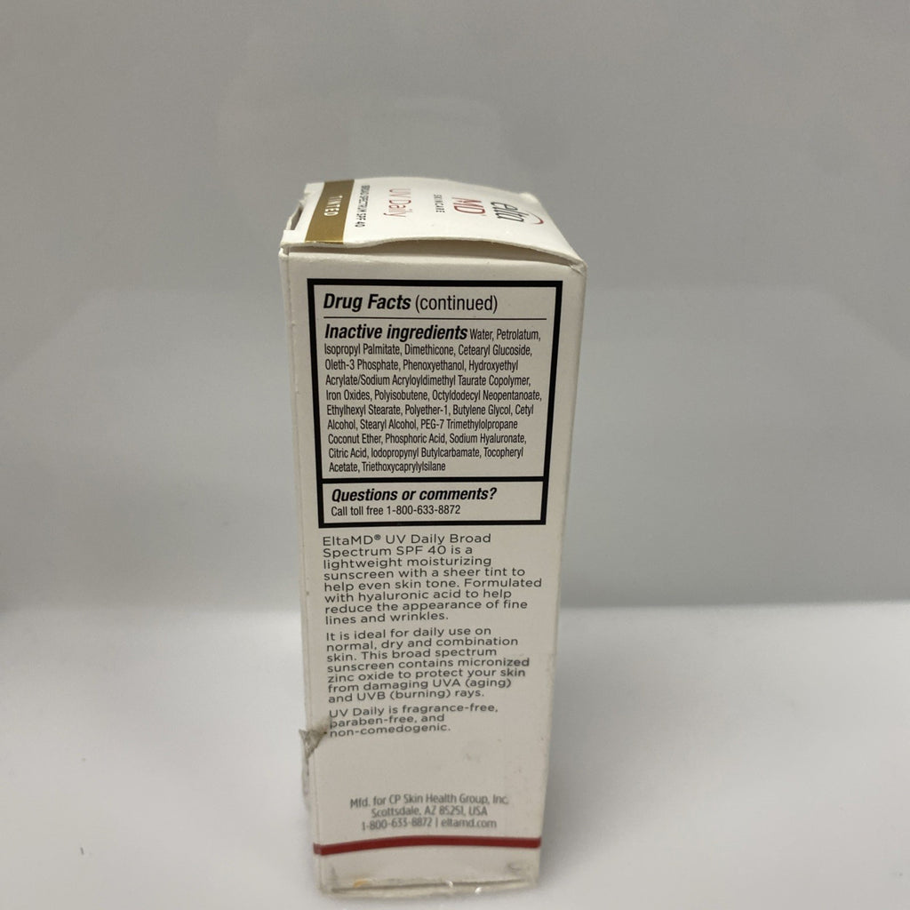 EltaMD UV Daily Tinted SPF 40 Face Sunscreen Moisturizer 1.7 Oz