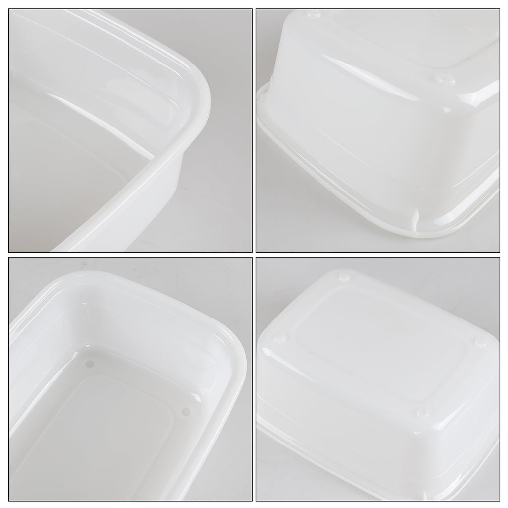 16 Quart Plastic Wash Basin Dish Pan - 3 Pack Kitchen Sink Tubs