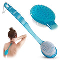 Long Handle Exfoliating Shower Brush for Back, Body & Feet - Spa-Style Body Scrubber