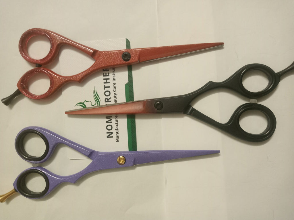 Japanese Stainless Steel Hair Cutting Scissors Set - Plasma Coated 3-Piece Kit