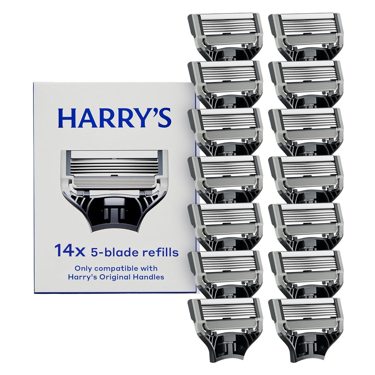Men's Razor Blade Refills - Pack of 14 Compatible with Harry's Handles