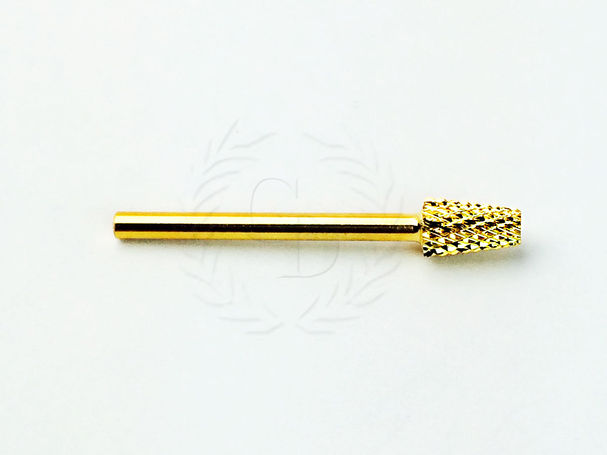 Gold Cone Shape Carbide Nail Drill Bit 3/32" for Electric Nail Art Equipment