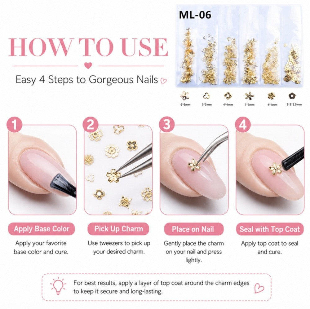 3D Nail Art Rhinestones & Charms Kit for Manicure DIY Creative Decor
