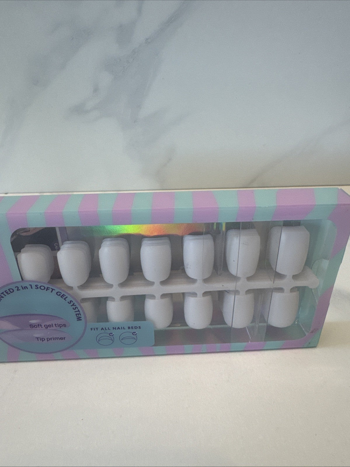 Nail Tips 150 Pcs 15 Sizes Soft Gel System Artificial Nails False Tips