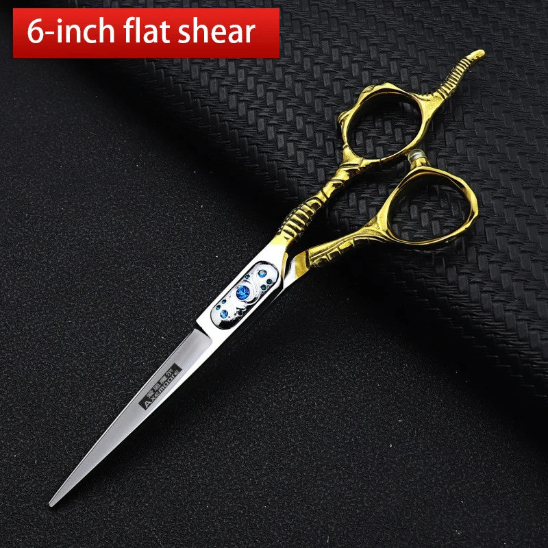 Professional Hairdressing Scissors Set 6 Inch Hair Cutting Shears 9CR13 Steel
