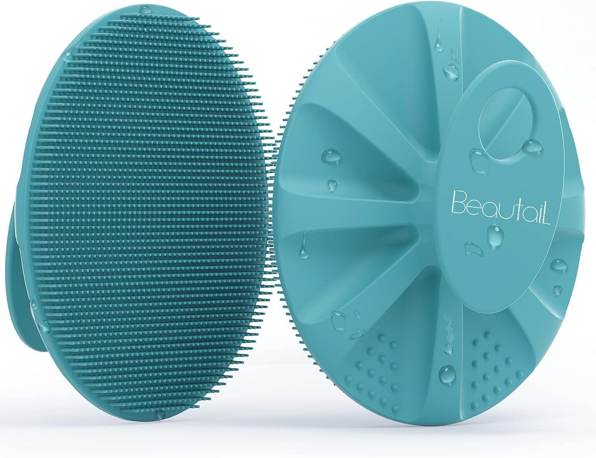 Silicone Bath Scrubber for Face & Body - Gentle Exfoliating Cleansing Brush