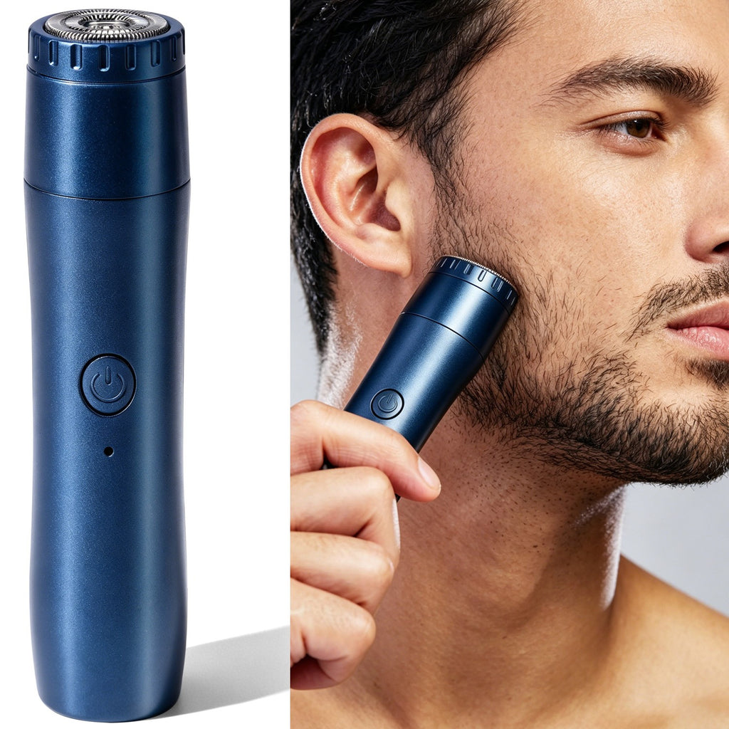 2-in-1 Electric Razor & Nose Hair Trimmer USB Rechargeable Men Women Grooming