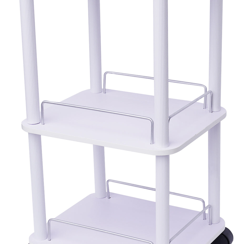 Salon Equipment Storage Trolley Cart with 360° Wheels for Beauty Instruments