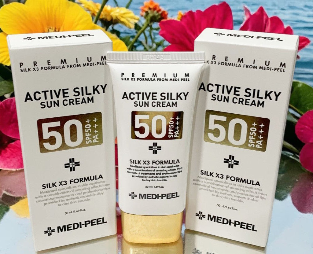 SPF50+ PA+++ Sun Cream with Silky Texture - 50ml, Set of 2