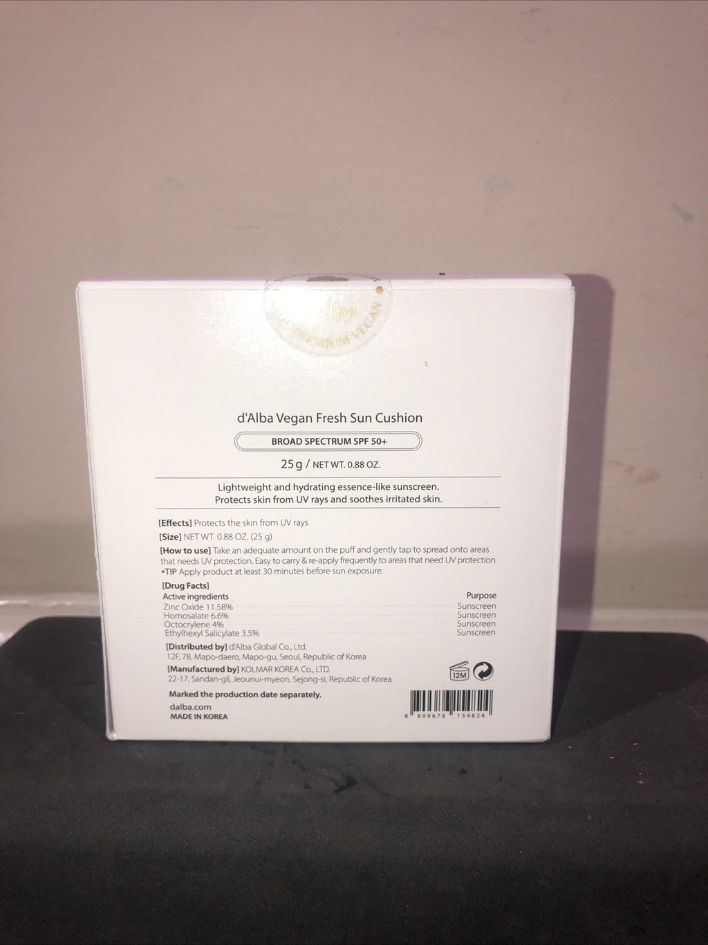 Vegan Sun Cushion Sunscreen SPF 50+ - d'Alba Piedmont, 0.88 oz