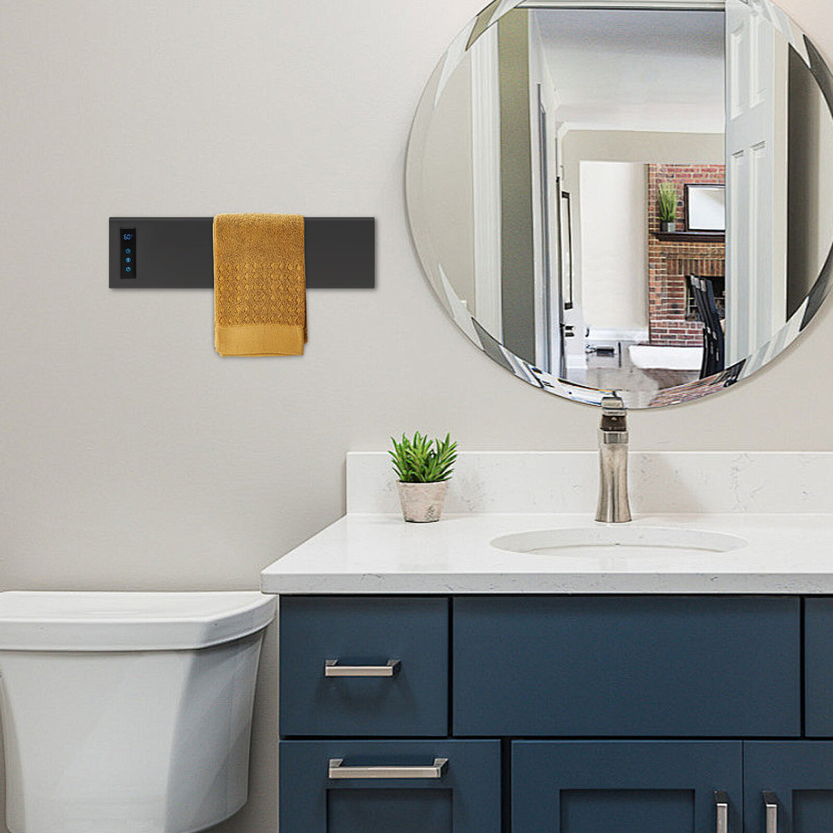 Wall-Mounted Electric Towel Warmer with Adjustable Temperature and Timer