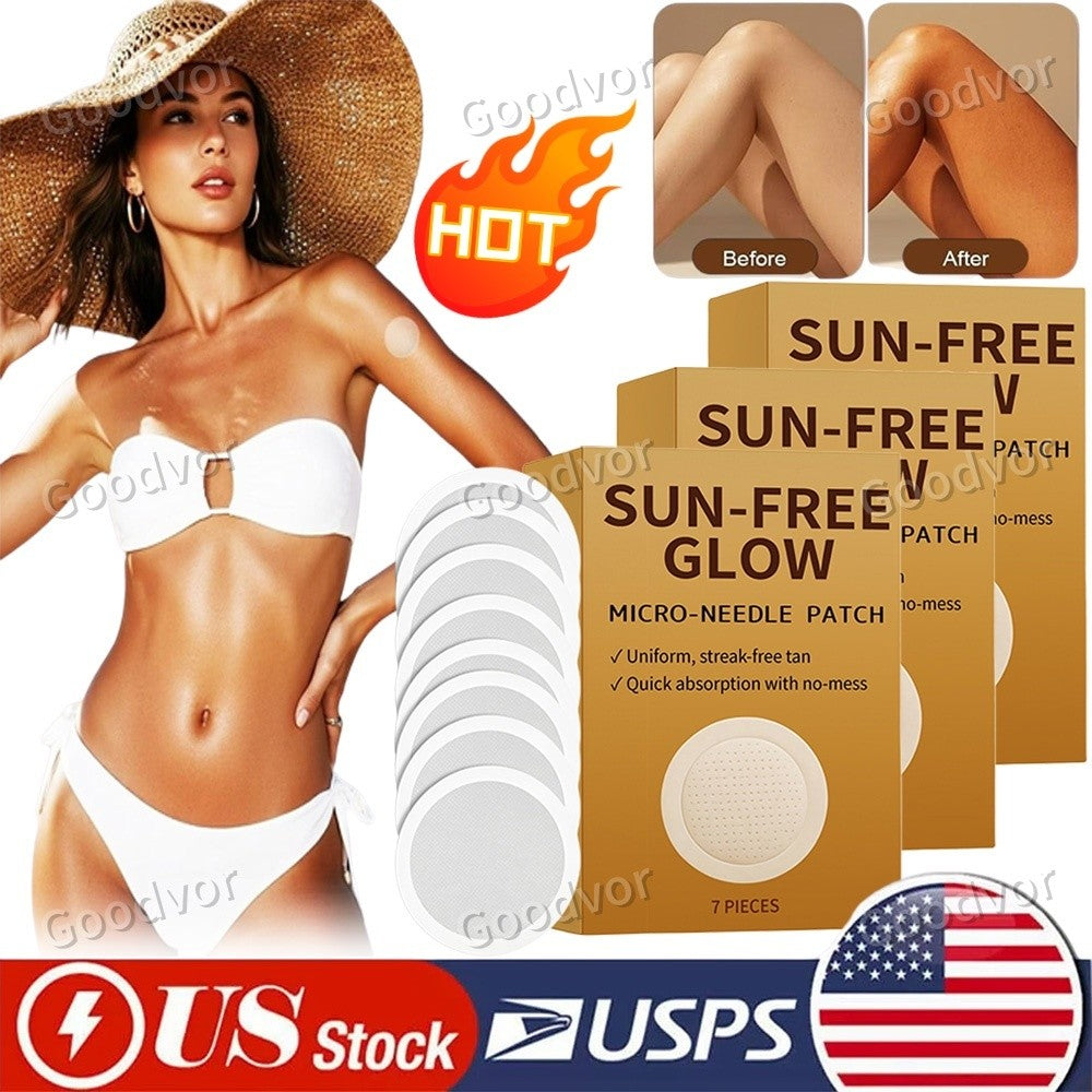 Self Tanning Patches with Microneedle for Natural Golden Glow - Hydrating & Streak-Free