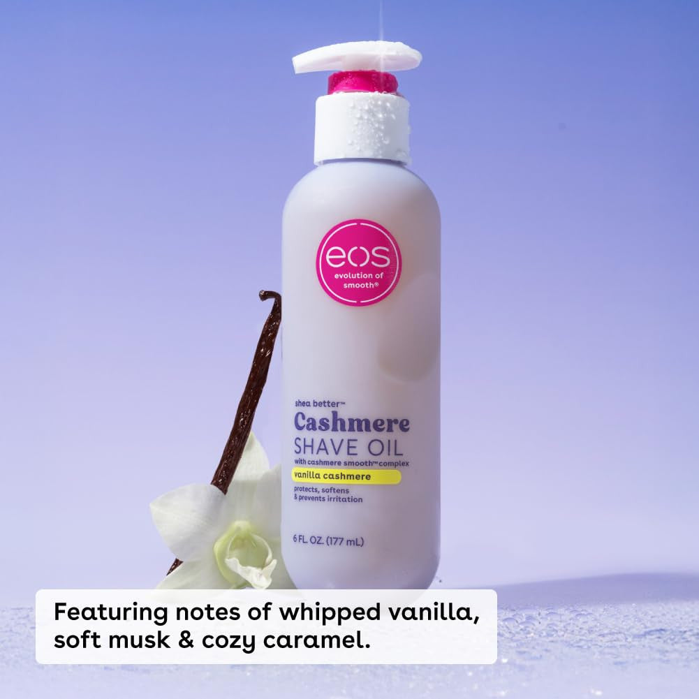 Cashmere Shave Oil with Vanilla Cashmere - Soothing Moisturizing Razor Bump Prevention
