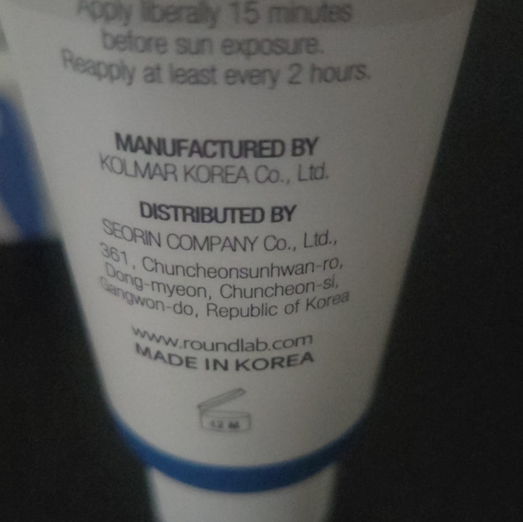Round Lab Birch Juice Moisturizing UV Lock SPF 45 Face Sunscreen 50ml Broad Spectrum